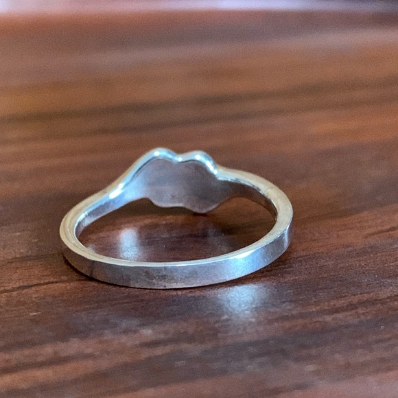 Sterling Silver and Faux Black Onyx Ring - Picture 3 of 7